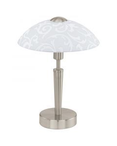 Nickel klassisk bordslampa stål, Adi, med beröringsdimmer