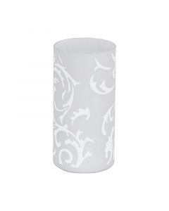 Vit design bordslampa glas, Basken, med brytare