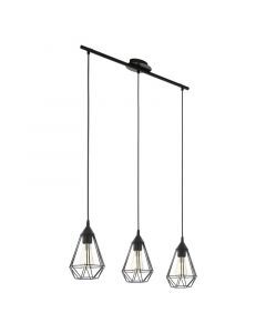 Svart industri fönsterlampa metall, Costel