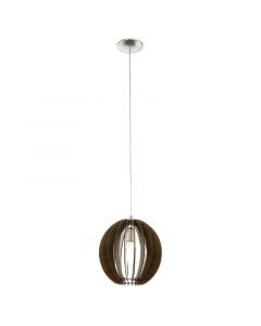 Brun rustik fönsterlampa trä, Bergama