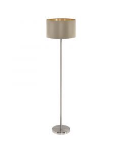 Guld modern golvlampa tyg, Terme, med brytare