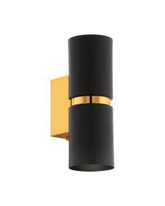 Guld design up down vägglampa metall, Annely