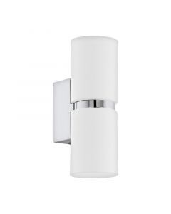 Krom design up down vägglampa metall, Annely