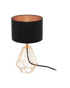 Koppar design bordslampa tyg, Acri, med brytare