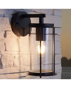 Svart utelampa glas, Bijou, IP44