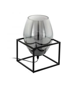 Svart design bordslampa stål, Josephus, med brytare