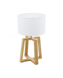 Trä bordslampa brun, Maico, med brytare