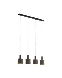 Brun modern fönsterlampa tyg, Mies