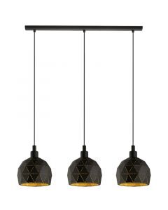 Svart modern fönsterlampa stål, Silva