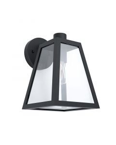 Svart modern utelampa aluminium, Laurens, IP44