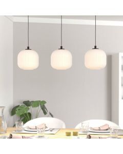 Vit retro fönsterlampa glas, Elvera