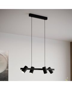 Svart modern fönsterlampa stål, Patrice