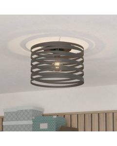 Svart industri taklampa aluminium, Tein