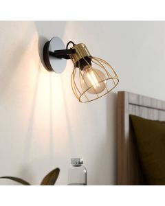 Guld industri väggspotlight aluminium, Tjarda