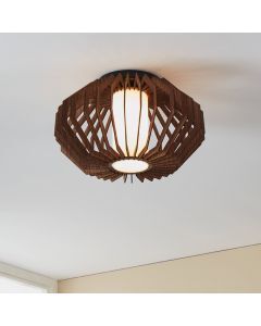 Trä taklampa brun, Lianda