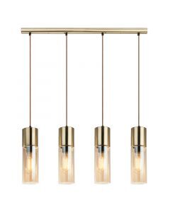 Bärnstensfärgad design fönsterlampa glas, Xena