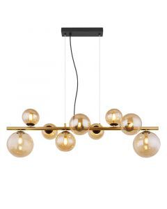 Bärnstensfärgad design fönsterlampa glas, Melinda
