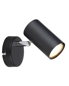 Svart modern väggspotlight metall, Rainer