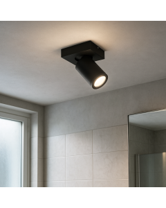 Modern spotlight tak svart, Kenan, IP44