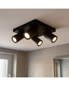 Modern spotlight tak svart, Kenan, IP44