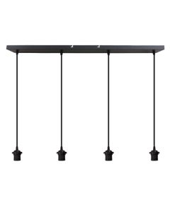 Aluminium fönsterlampa utan skärm svart, Rika