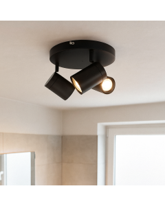 Modern spotlight tak svart, Ciara, IP44