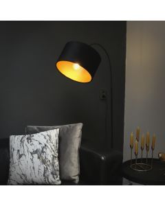 Modern båglampa guld, Urvin, med brytare
