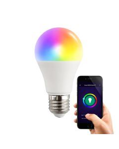 E27 Wifi Smart LED lampa, alla färger och varmvit