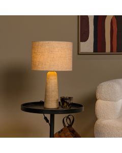 Beige bordslampa modern, Nimue, med brytare
