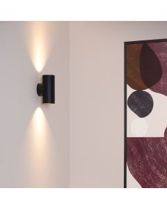 Svart up down vägglampa modern, Bondi