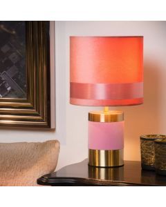 Guld bordslampa retro, Extravaganza Frizzle, med brytare