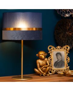 Blå bordslampa retro, Extravaganza Tusse, med brytare