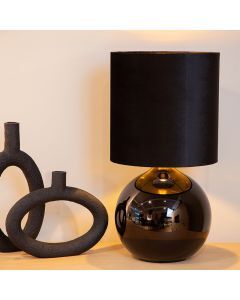 Svart bordslampa retro, Esterad, med brytare