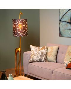 Brun golvlampa retro, Extravaganza Miss Tall, med brytare
