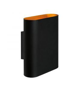 Guld vägglampa modern, Ovalis
