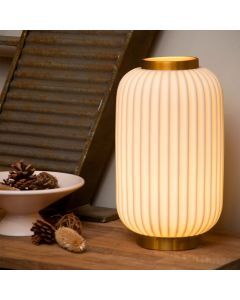 Vit bordslampa retro, Gosse, med brytare