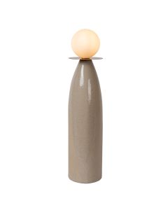 Keramik bordslampa grå, Figaro, med brytare