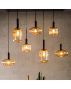 Bärnstensfärgad fönsterlampa retro, Maloto