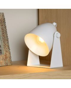 Vit bordslampa modern, Chago, med brytare