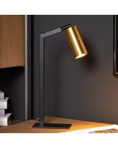 Guld bordslampa modern, Sybil, med brytare