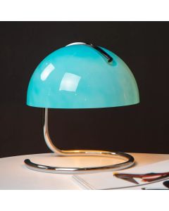 Blå bordslampa retro, Cato, med brytare