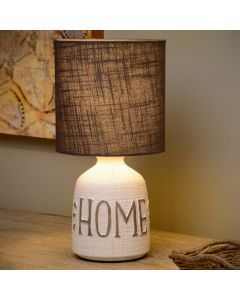 Keramik bordslampa vit, Cosby, med brytare