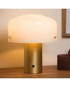 Guld bordslampa rustik, Timon, med brytare