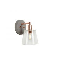 Koppar vägglampa retro, Vitri
