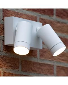 Vit utomhus vägglampa med rörelsesensor modern, Taylor, IP54