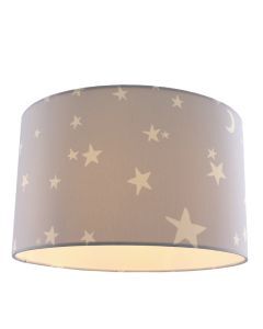 Tyg taklampa barn grå, Stars