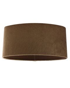 40 cm oval lampskärm sammet brun, Emilius
