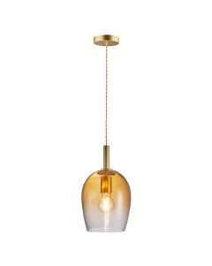Bärnstensfärgad fönsterlampa design, Uma