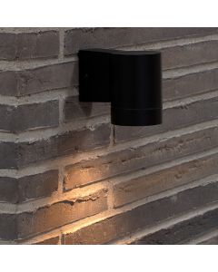 Svart utelampa aluminium, Tin, IP54