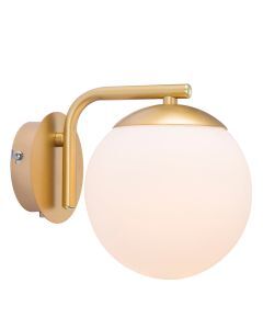 Mässing vägglampa design, Grant, med brytare